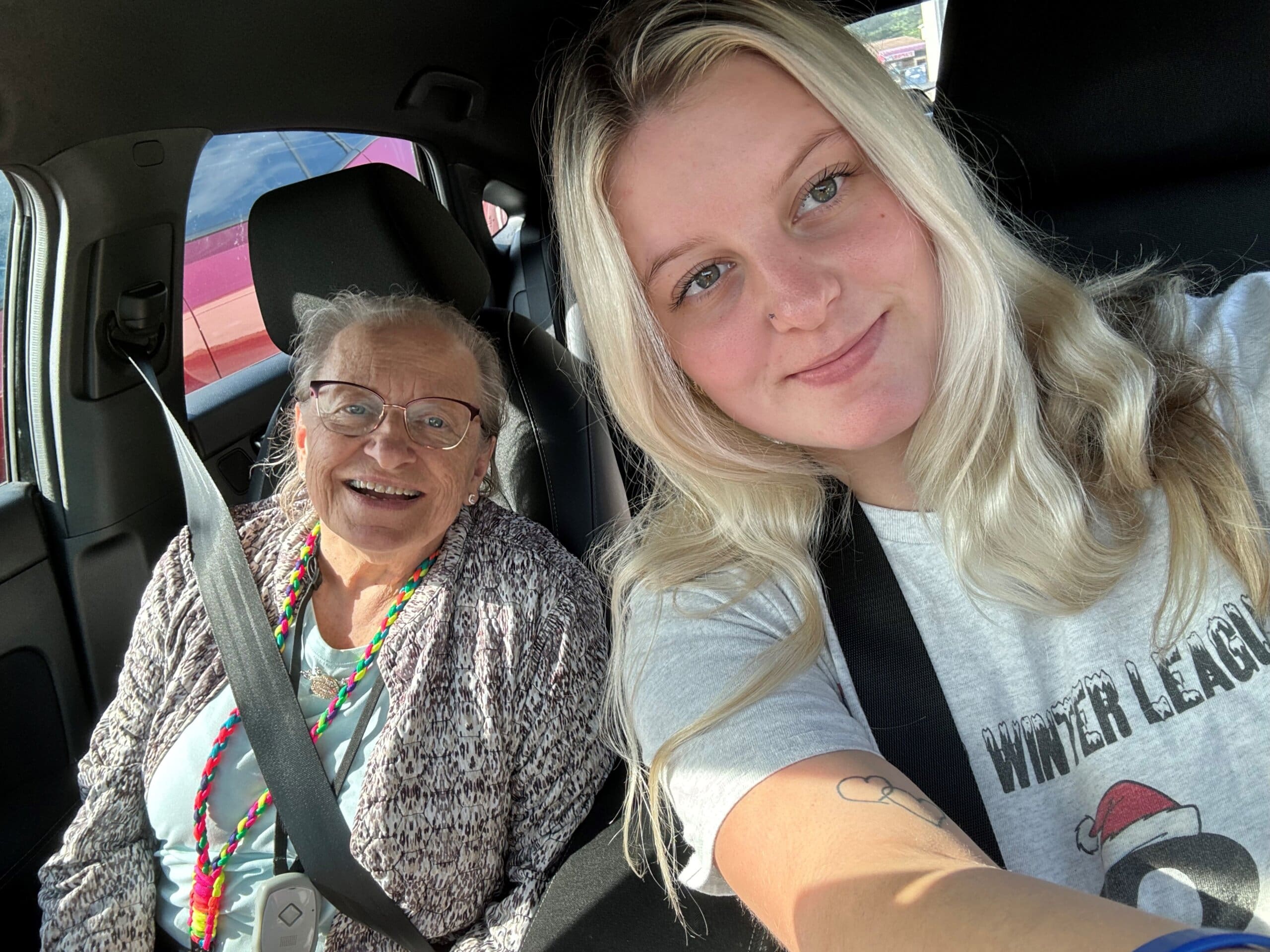 Virginia and her granddaughter Carissa