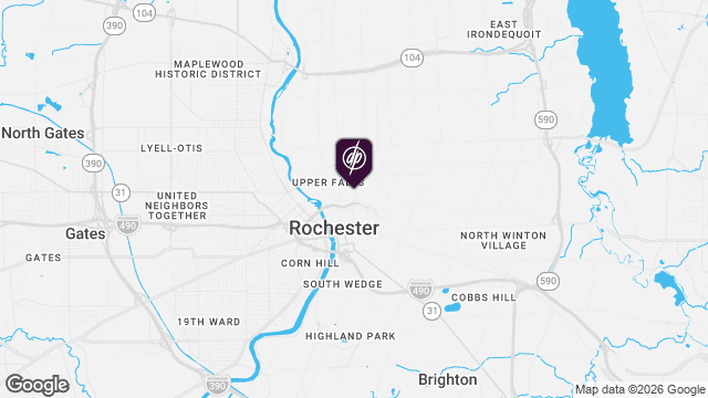 Map showing location of True North Apartments