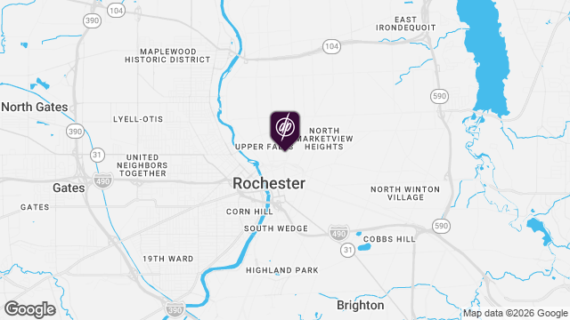 Map showing location of True North Apartments
