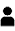 Black shape of a person representing one person for household size.